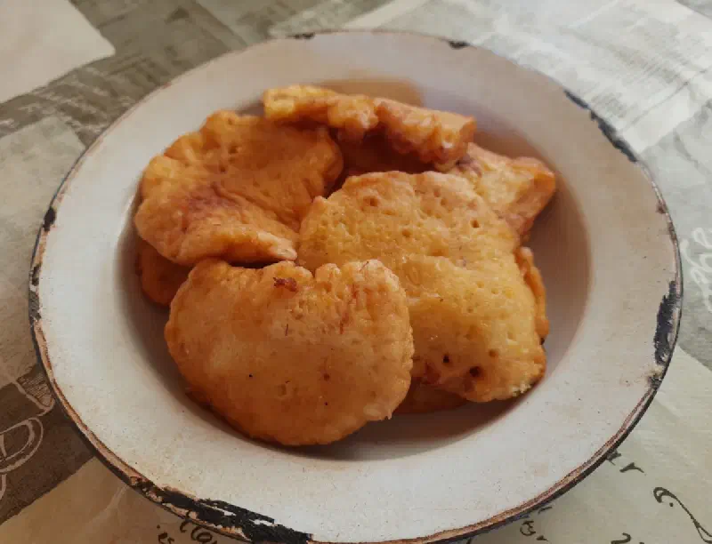 Homemade Paraguayan corn tortillas with cheese on a plate