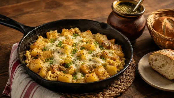 Mandi’o Chyryry: Rezept für Maniok-Pfanne mit Ei und Käse